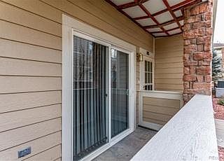 Patio with a sliding door to access from the living room.
