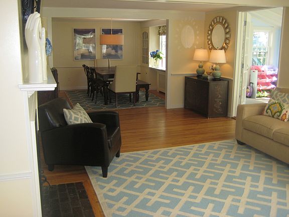 Living room into dining room