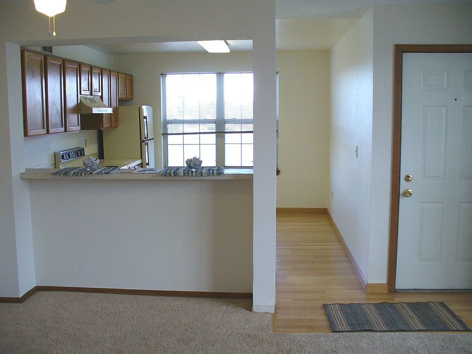 View of eat in kitchen from living room