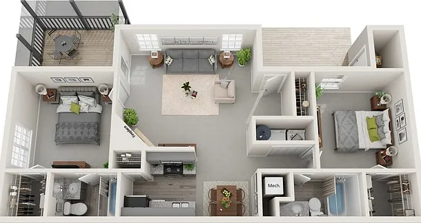Two Bedroom, Two Bathroom, Screened-in Porch, Full Size Washer/Dryer Connections, Fireplace, Vaulted Ceilings in Selected Units Two Bedroom, Two Bathroom, Screened-in Porch, Full Size Washer/Dryer Connections, Fireplace, Vaulted Ceilings in Selected Units