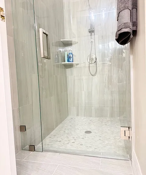 Main Bathroom step in shower