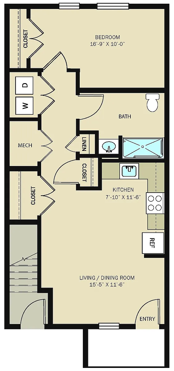 Floor plan 1 Bedroom