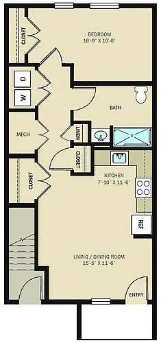 Floor plan 1 Bedroom
