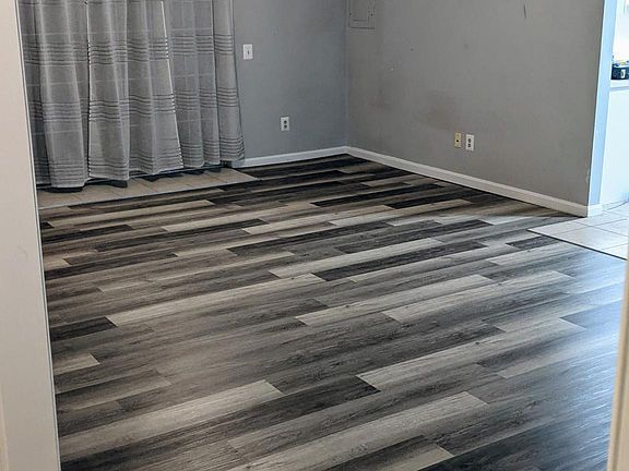 New floor in living room.