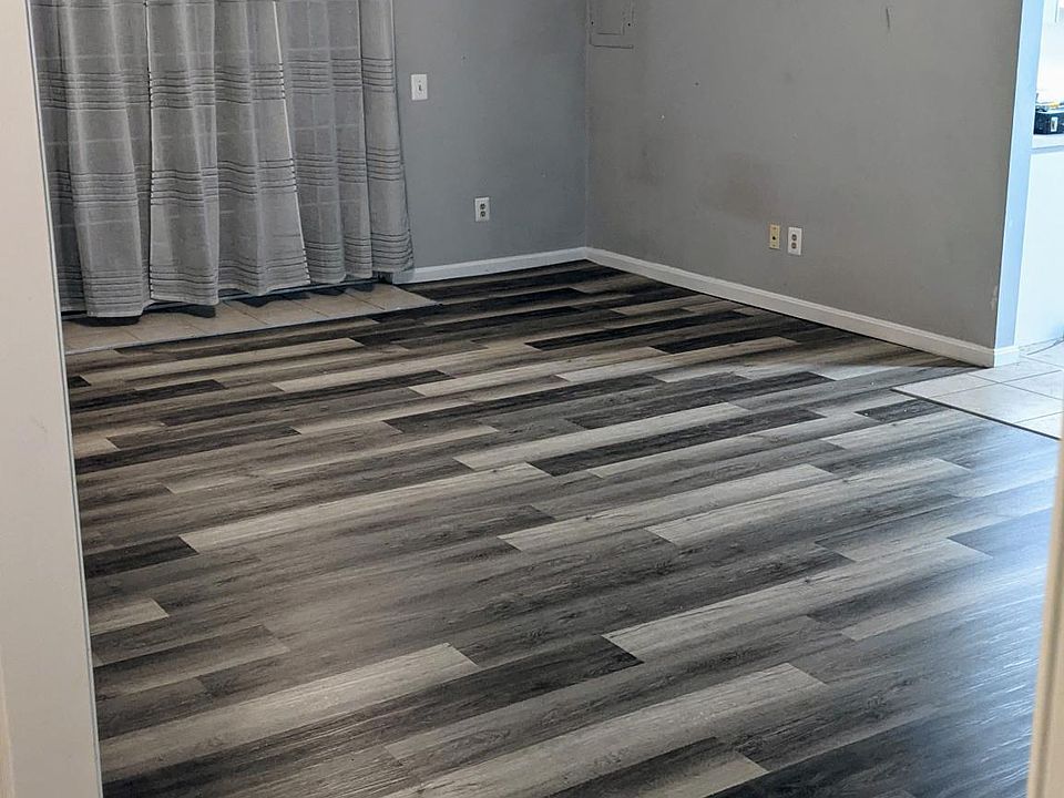 New floor in living room.