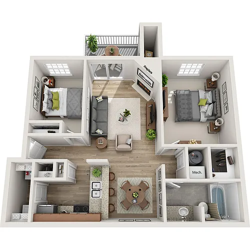 Floor plan 2B10