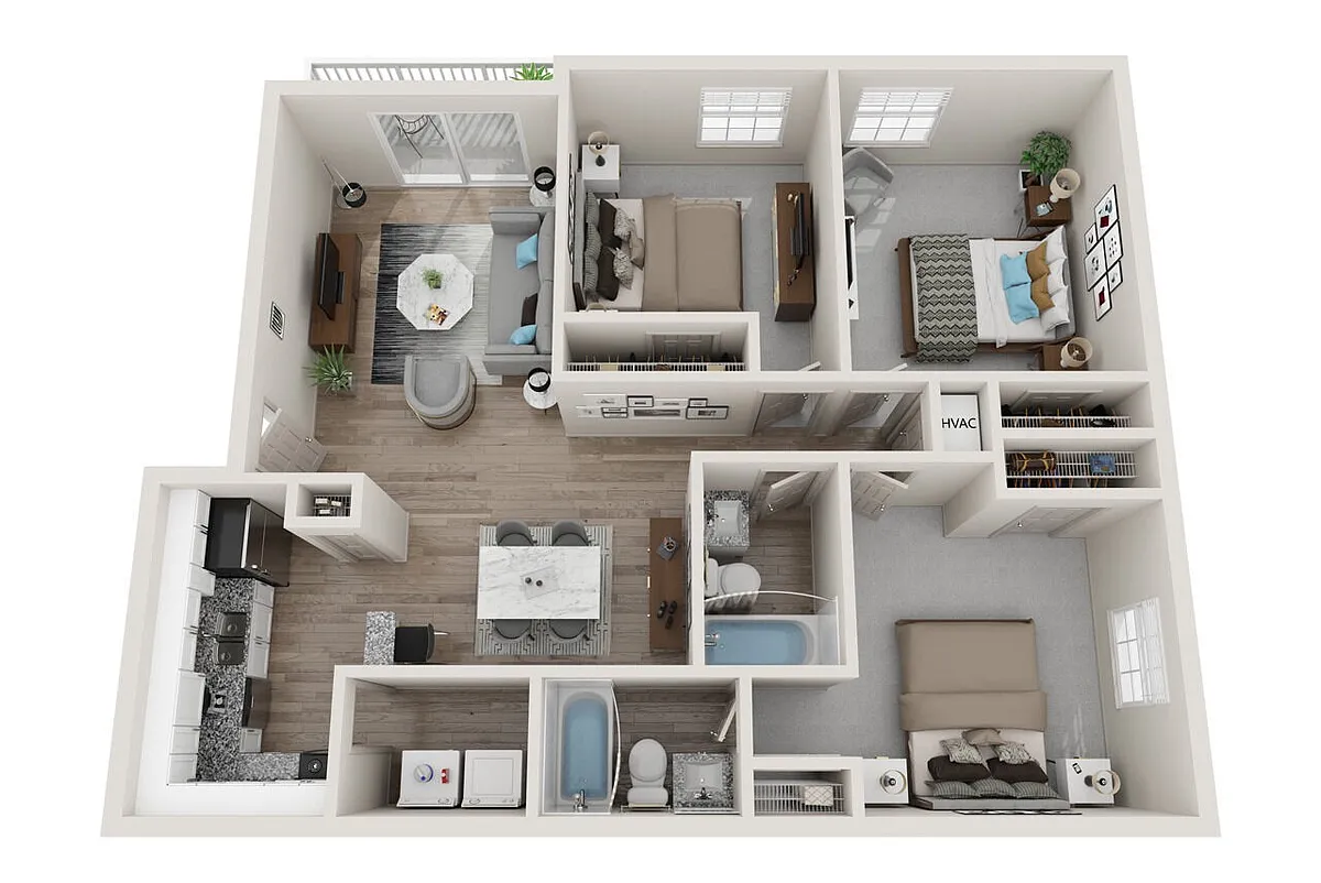 Floor plan 3 Bed 2 Bath