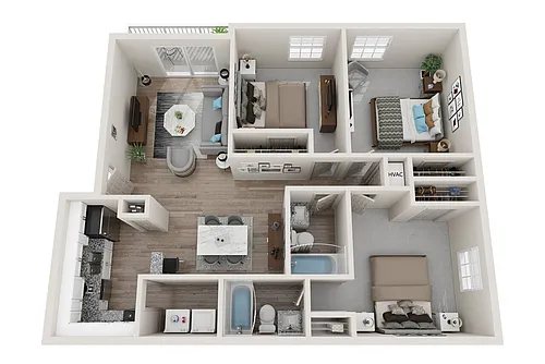 Floor plan 3 Bed 2 Bath