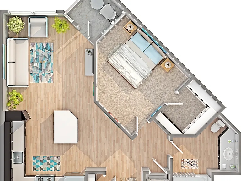 A2 | 1-Bedroom Floorplan A2 | 1-Bedroom Floorplan