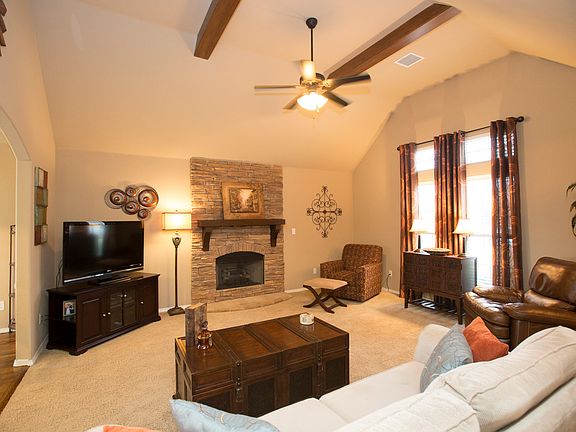 Wood beams in living