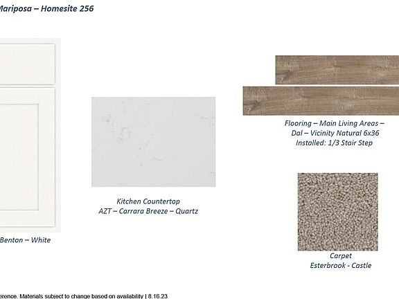 Images are for general reference. Materials subject to change based on availability