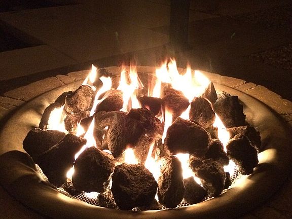 Custom propane gas fire pit