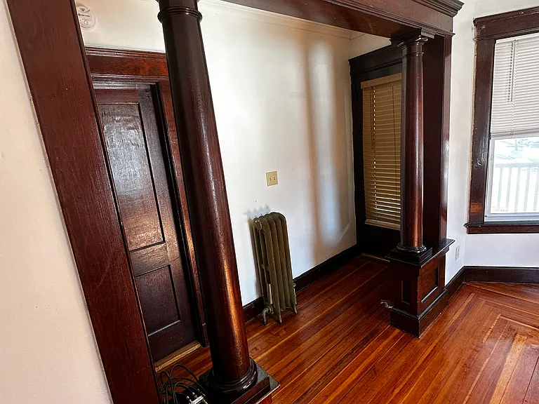 Looking at front entrance from living room