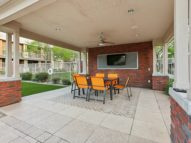 Welcome to Highland Groves at Morrison Ranch, where outdoor gathering spaces meet modern comfort. Enjoy your evenings in our stylish patio area, perfect for entertaining. Connect with us today to learn more about your new home!