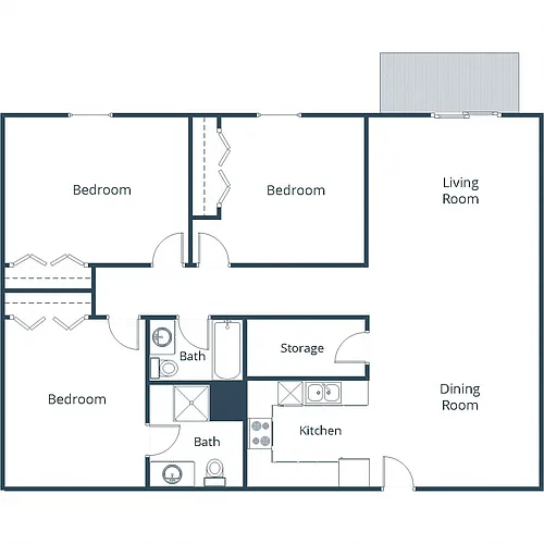 Floor plan Three Bedroom 3175A