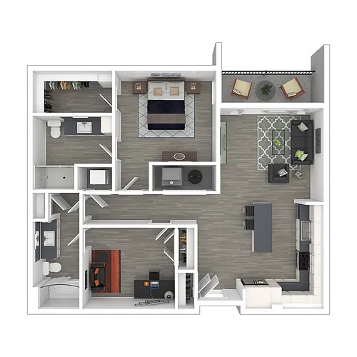 Floor plan 1B1 Den Bal