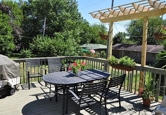 Deck on back of house