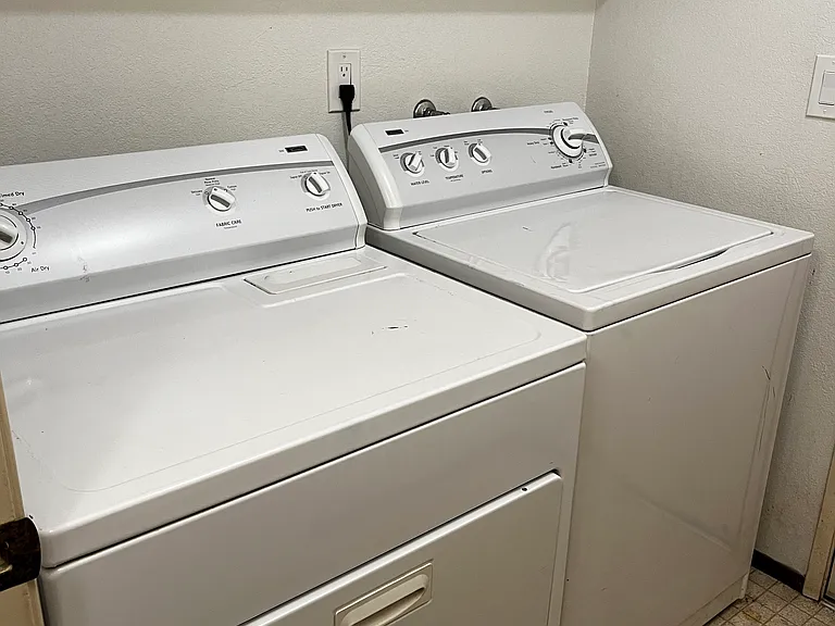 Washer and dryer in laundry room