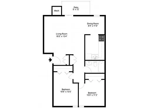 Floor plan 2 Bedroom Apartment