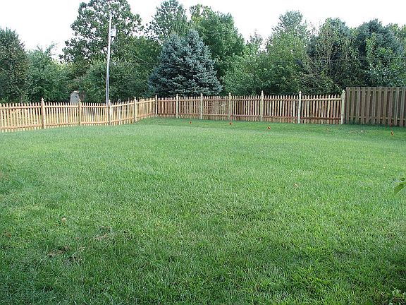 Large fenced yard