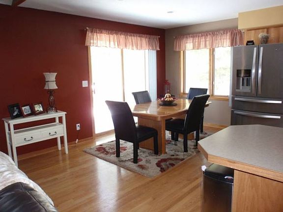 Beautiful Oak floors in the Kitchen, Dining Area & Living Room