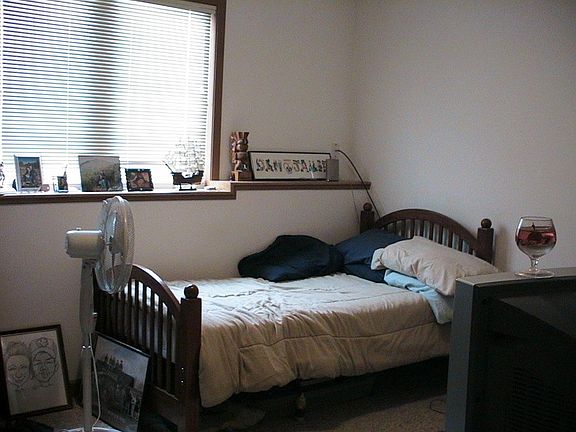 Bedrooms have a lookout window and a ledge.