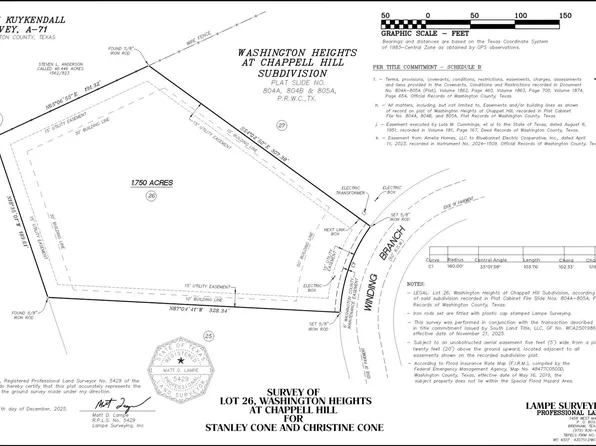 Lot 26 Winding Branch, Chappell Hill, TX 77426
