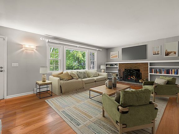 Virtually staged living room