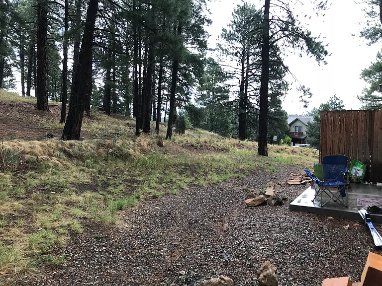 side of property/ patio area