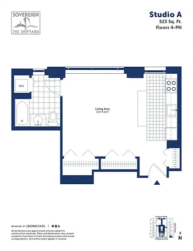 Floor plan Studio A