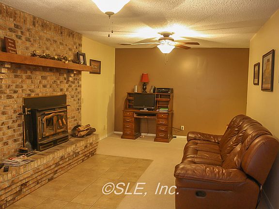 Living room with fireplace