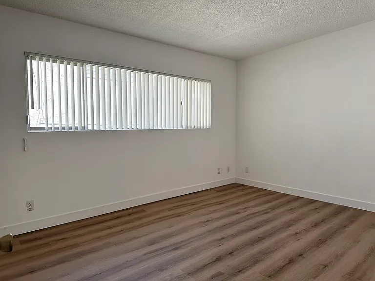 Primary bedroom with large window