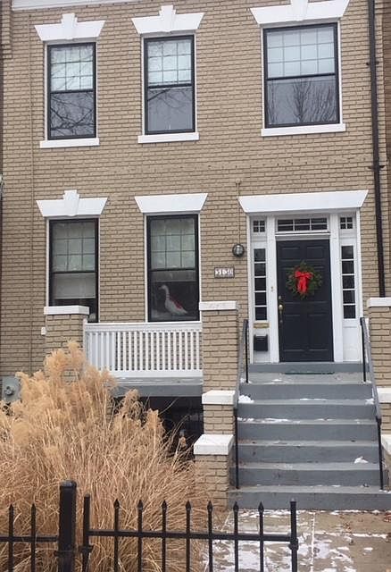 Front of the house in winter