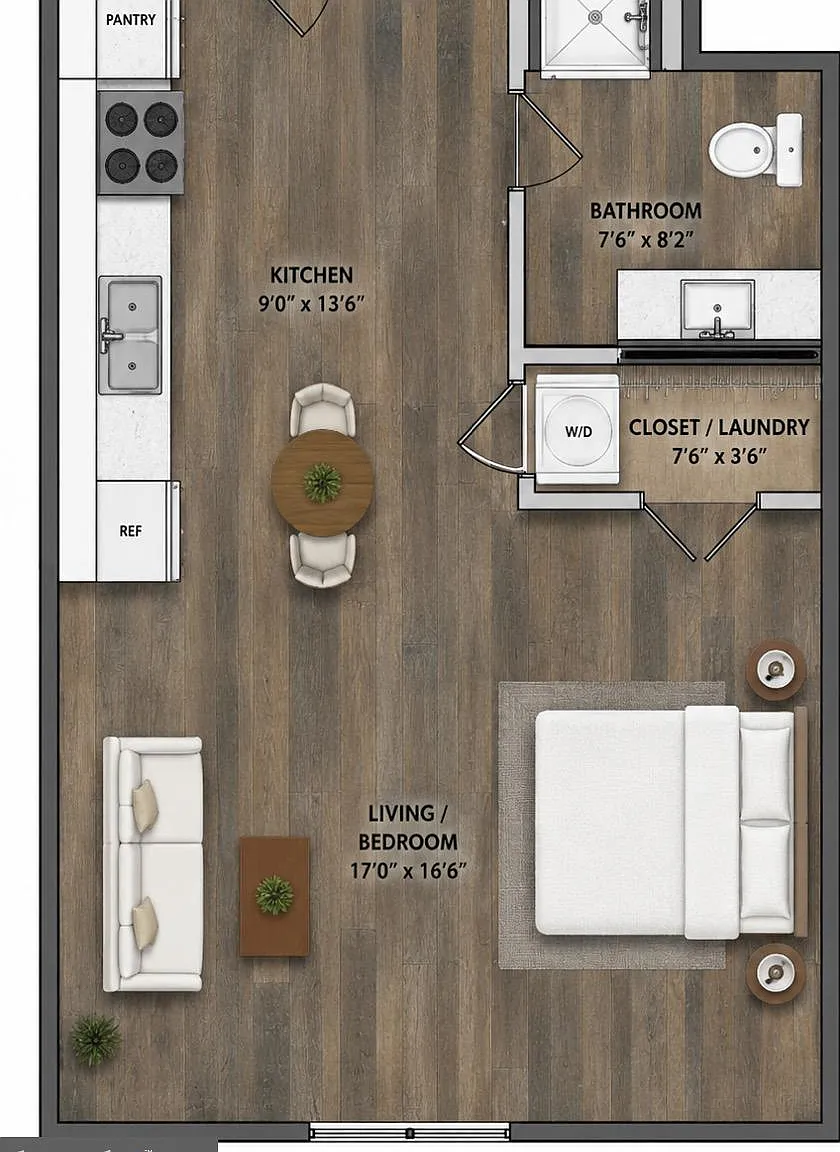 1 bed, 550 sqft, $1,800 — Photo 2