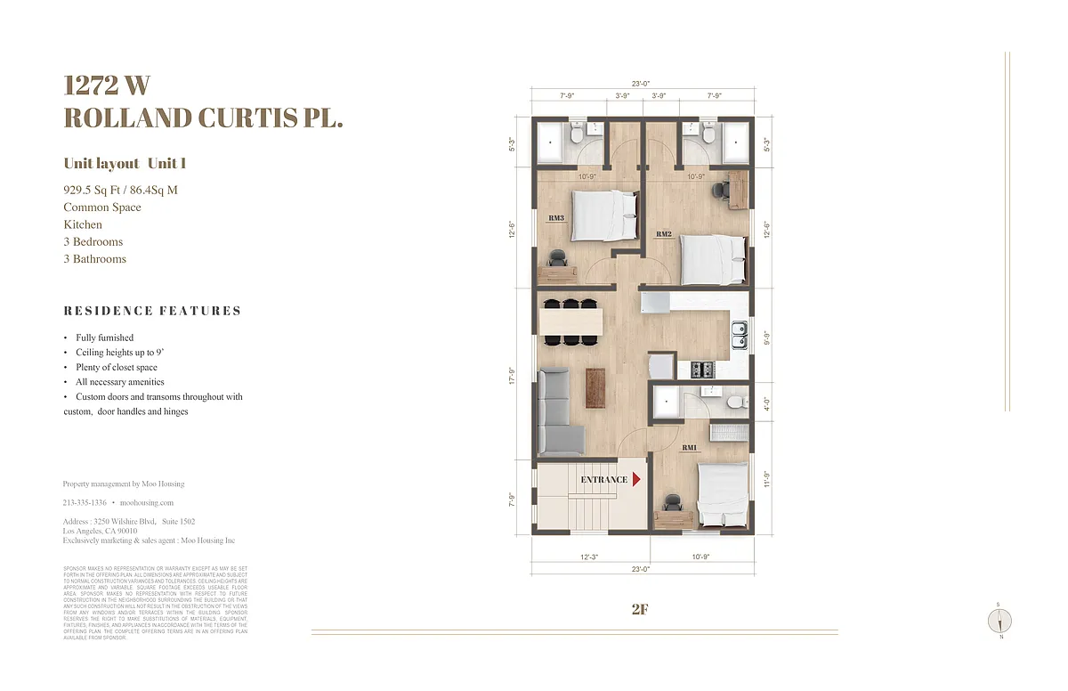 Floor plan Private Room at 1272 Rolland Curtis Pl -3b3b