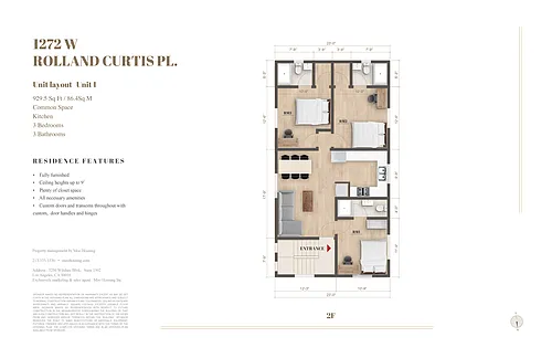 Floor plan Private Room at 1272 Rolland Curtis Pl -3b3b