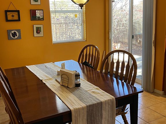 Dining area with access to patio