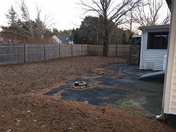 Fenced in backyard