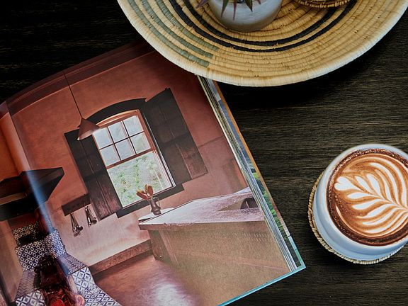 Enjoy your coffee in your new living room.