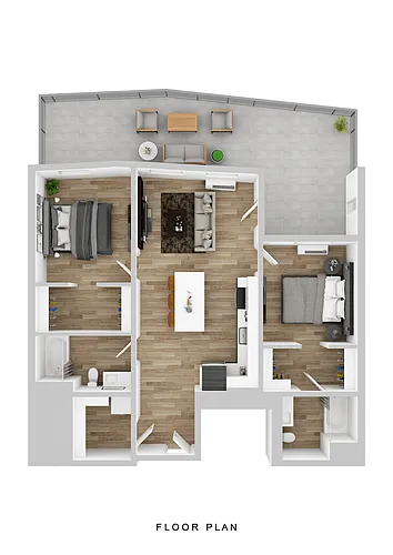 Floor plan Sitka - 2 Bed B3 Extra Large Patio