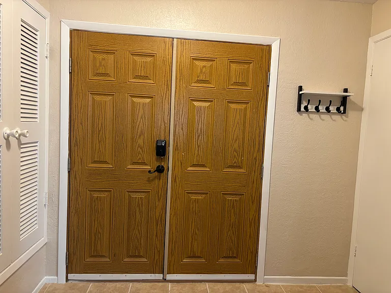 Inside view of front door