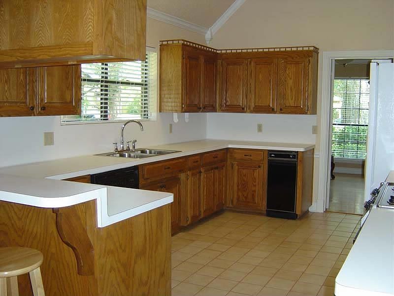 Custom cabinets in huge kitchen