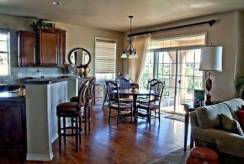 Living Rooms is Open to Informal Dining Area with Walk-out..