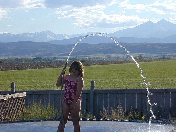 tramping in the back yard...
