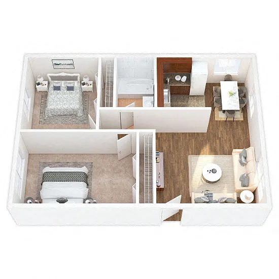 Floor plan Two Bedroom