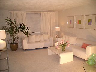 Living room with slider