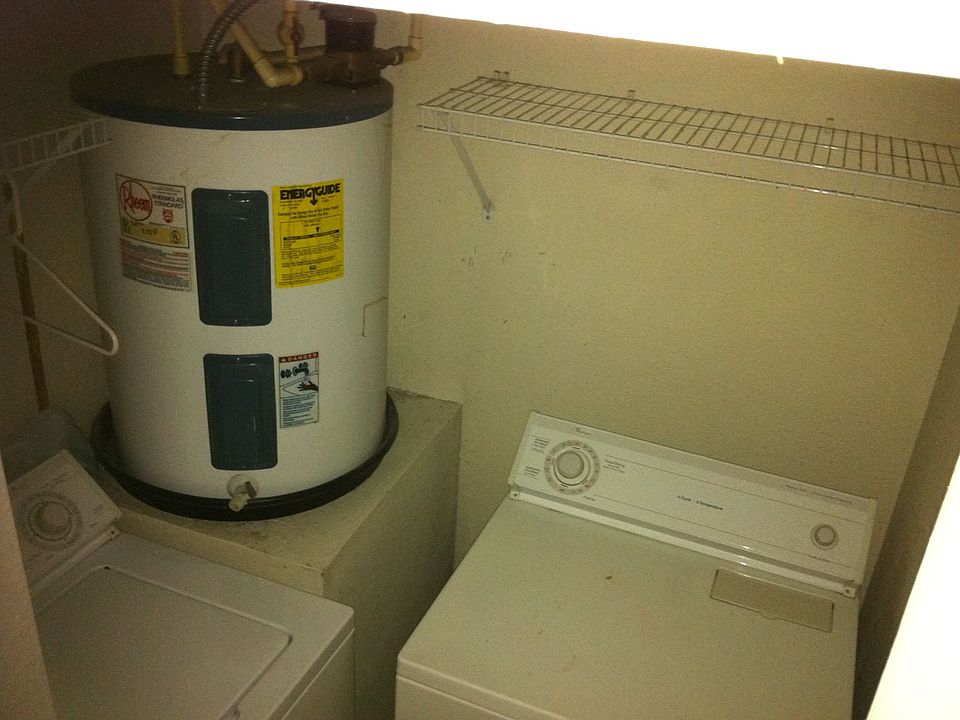 washer, dryer, and water heater