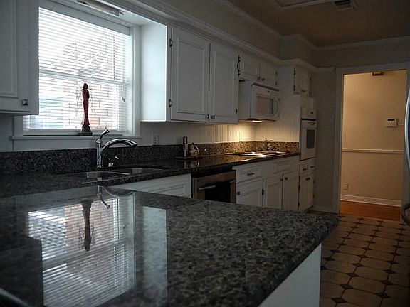 Kitchen with under counter lighting.