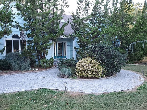 front door with hardscape 