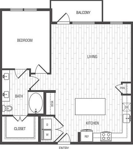 A7: 1bed 1bath A7: 1bed 1bath